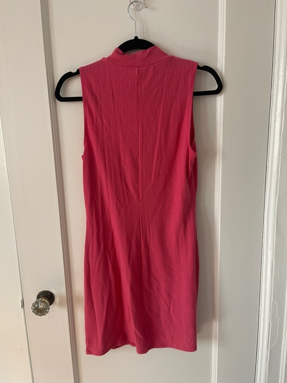 Reformation Pink Sleeveless Mock Ribbed Neck Mini Dress - Picture 8 of 9